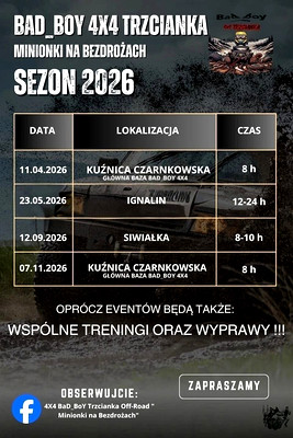 Rajd Niepodległości 2026 z BaD_BoY 4x4 Trzcianka "Minionki na Bezdroża