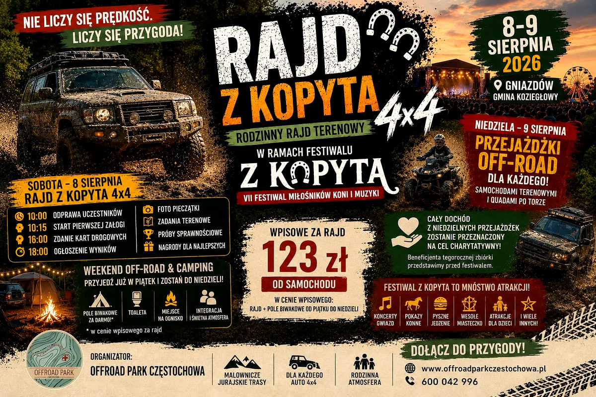 Rajd Z Kopyta 4×4 | Weekend Off-Road & Camping | 8–9 Sierpnia 2026