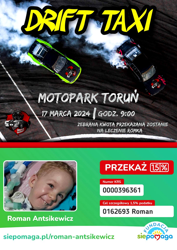 Charytatywne Drift Taxi Dla Romka Toruń