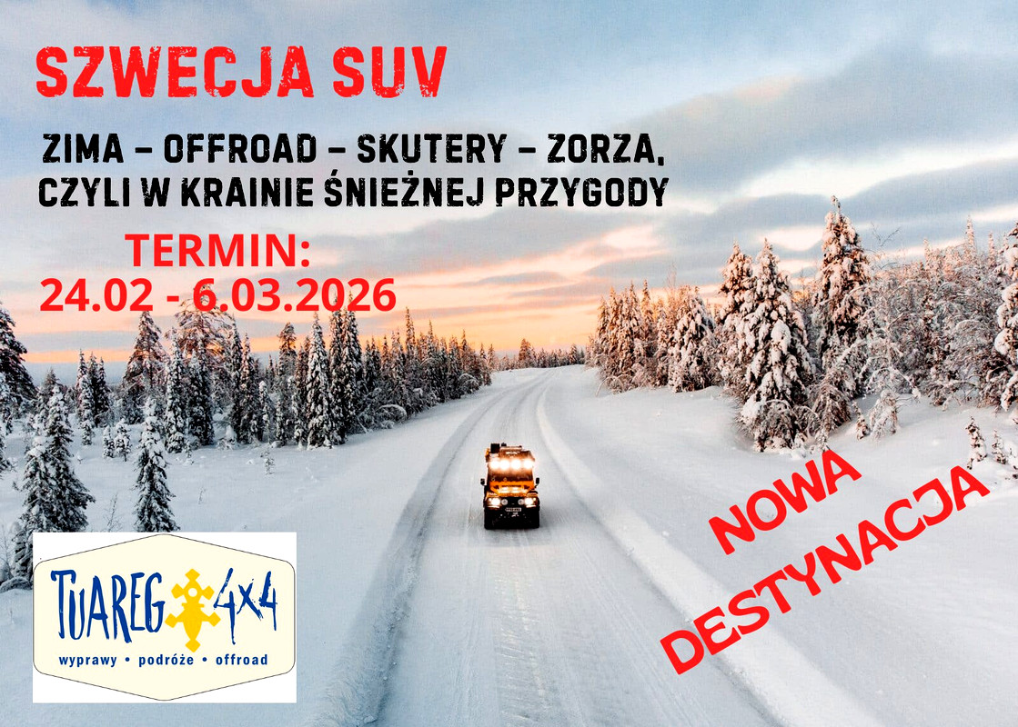 Szwecja 4×4, Zima – Offroad – Skutery – Zorza, Czyli W Krainie Śnieżne