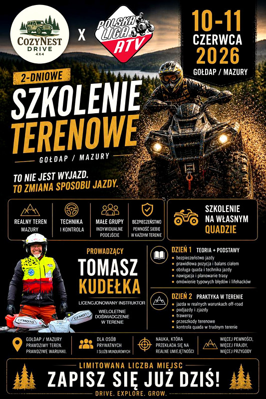 Szkolenie terenowe ATV CozyNest Drive x Polska Liga ATV