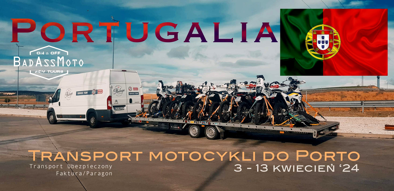 Transport Mototyckli Z Polski Do Porto (Potrugalia)