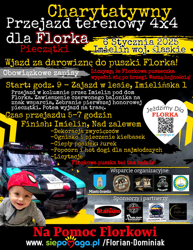 Charytatywny Przejazd Terenowy 4x4 Dla Florka – 6 Stycznia 2025 R.