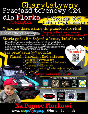 Charytatywny Przejazd Terenowy 4x4 dla Florka – 6 stycznia 2025 r.
