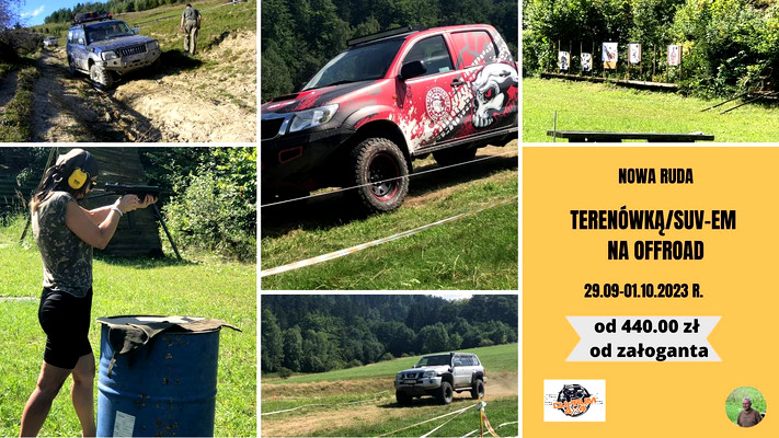 Terenówką/SUV-em na offroad. Od 440.00 zł od załoganta.