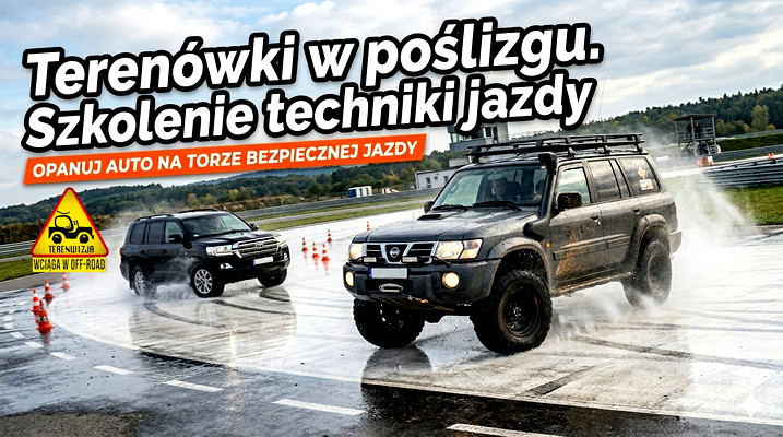 Terenówki w poślizgu. Szkolenie techniki jazdy Terenwizja