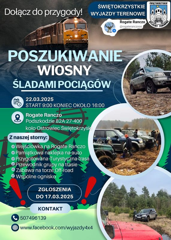 Poszukiwanie Wiosny Śladami Pociągów - Świętokrzyskie Wyjazdy Terenowe