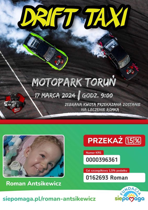 Charytatywne Drift Taxi Dla Romka Toruń