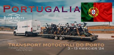 Transport mototyckli z Polski do Porto (Potrugalia)